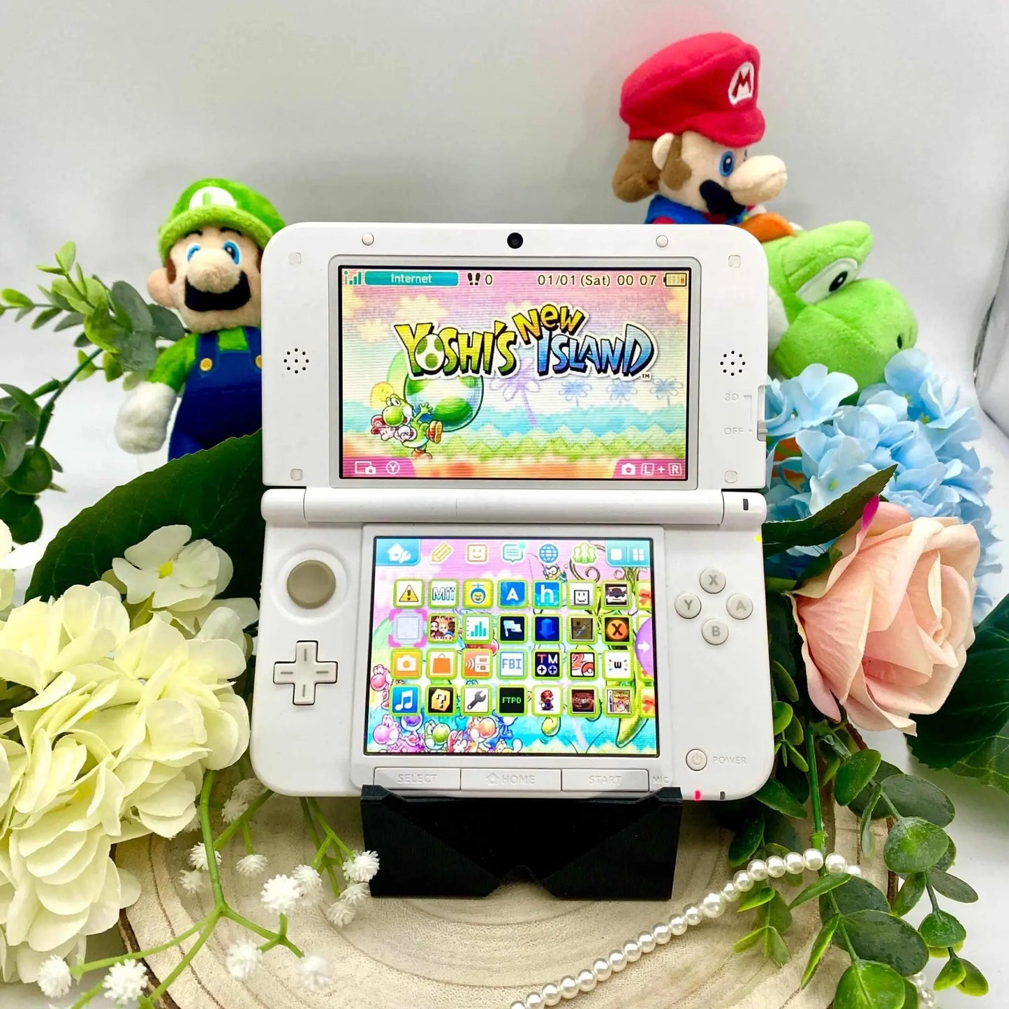 Nintendo 3DS XL Yoshi gemoddet - 3DSRenew