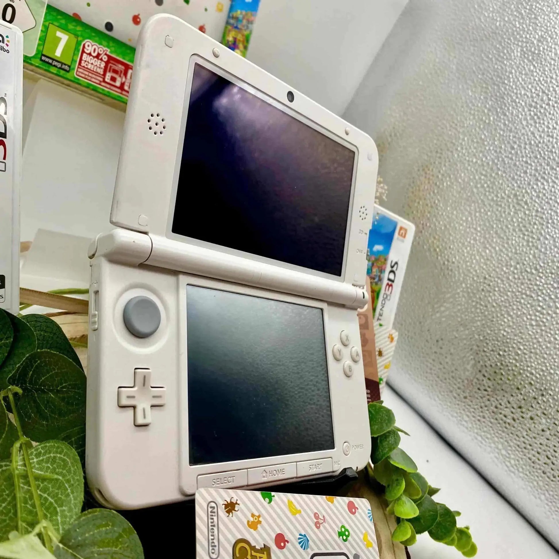 Nintendo 3DS XL weiß Animal Crossing gemoddet - 3DSRenew