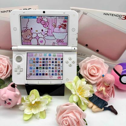 Nintendo 3DS XL white pink gemoddet - 3DSRenew