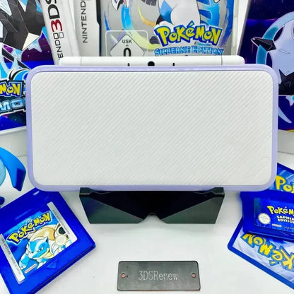 New Nintendo 2DS XL in weiß/lavendel gemoddet - 3DSRenew