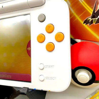 New Nintendo 2DS XL in weiß/orange gemoddet - 3DSRenew