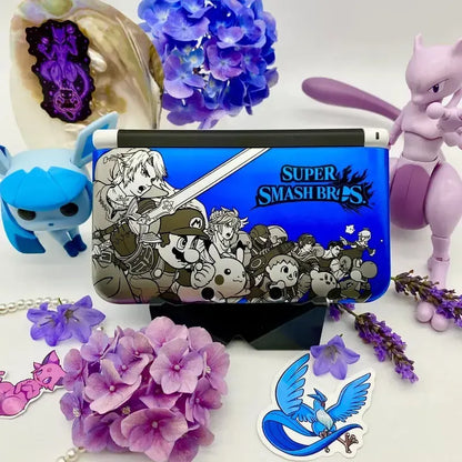 Nintendo 3DS XL weiß blau Smash Bros gemoddet - 3DSRenew