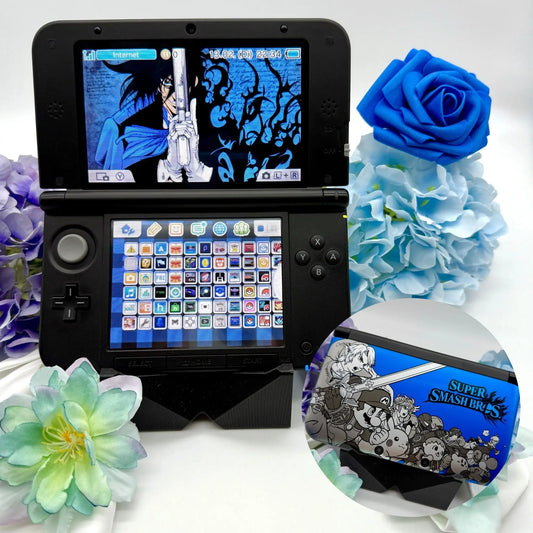 Nintendo 3DS XL schwarz blau Smash Bros
