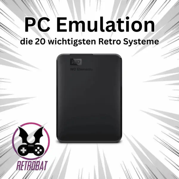 2TB Festplatte für Retro, 3DS, Wii/U, PSP, PS3 und Xbox Games | kompatibel mit Windows - 3DSRenew